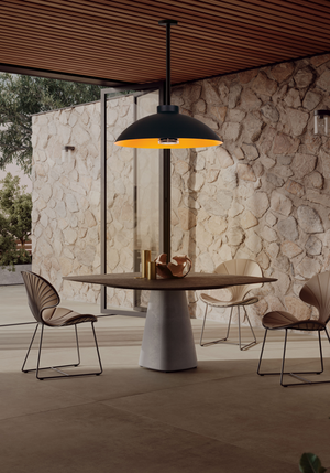 HEATSAIL DOME PT Midnight terrassevarmer i moderne pergola