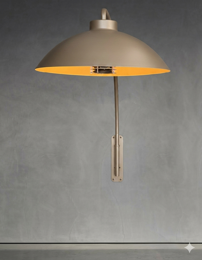 HEATSAIL DOME BB Silk veggmontert terrassevarmer med integrert lys