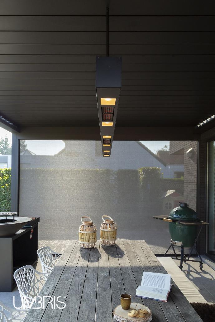 Lineær terrassevarmer for pergola og moderne uterom